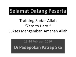 Training Sadar Allah 13 feb